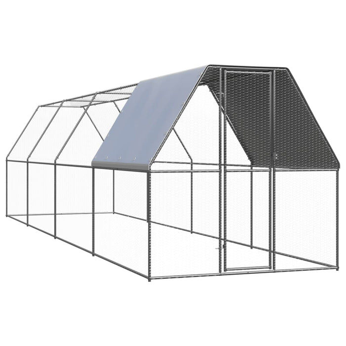 Coteț de exterior pentru păsări, 2x8x2 m, oțel zincat - WALTI WALTI