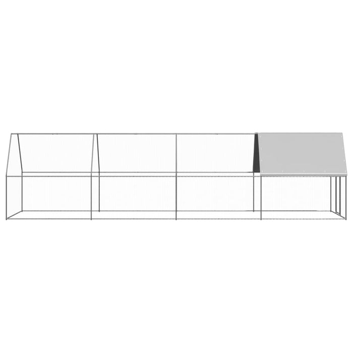 Coteț de exterior pentru păsări, 2x8x2 m, oțel zincat - WALTI WALTI
