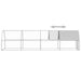 Coteț de exterior pentru păsări, 2x8x2 m, oțel zincat - WALTI WALTI