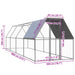 Coteț de exterior pentru păsări, 2x8x2 m, oțel zincat - WALTI WALTI