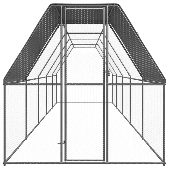 Coteț de exterior pentru păsări, 2x10x2 m, oțel zincat - WALTI WALTI