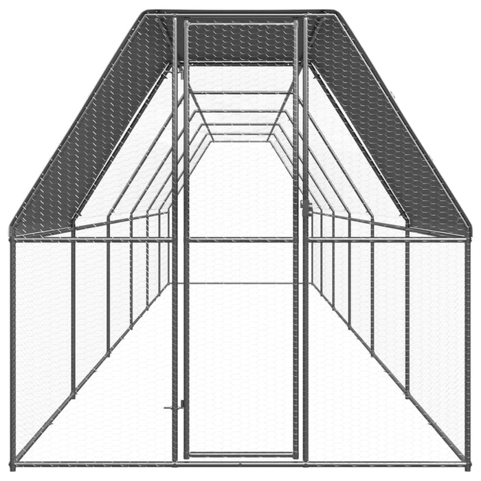 Coteț de exterior pentru păsări, 2x12x2 m, oțel zincat - WALTI WALTI