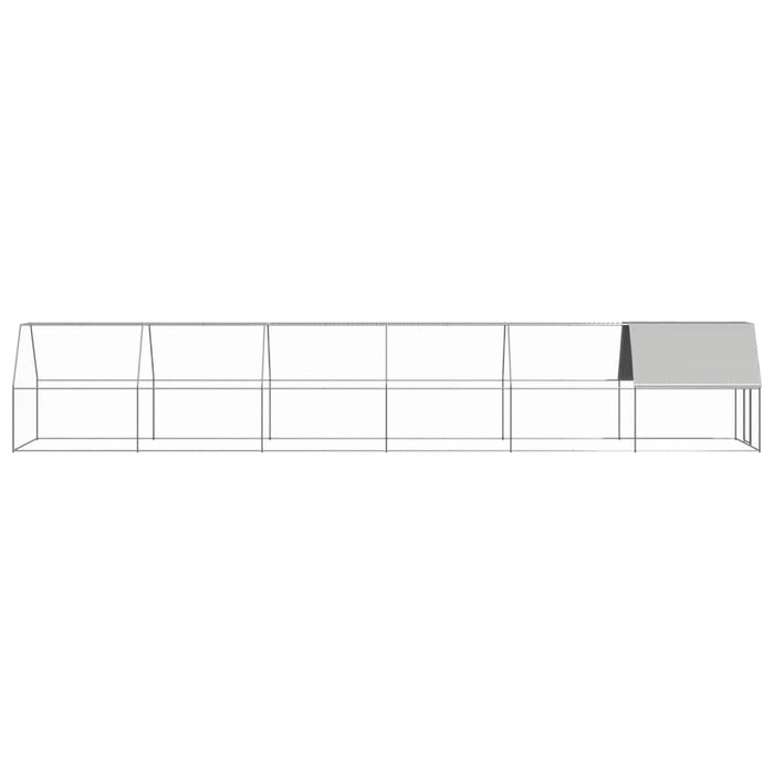Coteț de exterior pentru păsări, 2x12x2 m, oțel zincat - WALTI WALTI