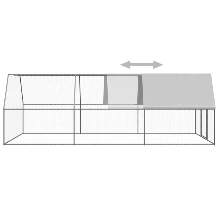 Coteț de păsări pentru exterior, 3x6x2 m, oțel zincat - WALTI WALTI