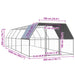Coteț de păsări pentru exterior, 3x10x2 m, oțel zincat - WALTI WALTI