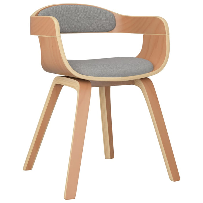 Scaun de bucătărie, gri taupe, lemn curbat și material textil - WALTI WALTI