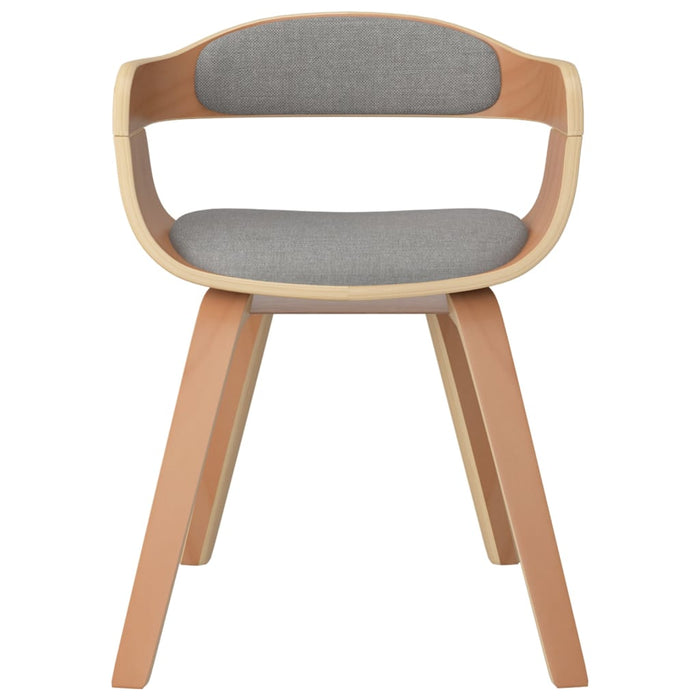 Scaun de bucătărie, gri taupe, lemn curbat și material textil - WALTI WALTI