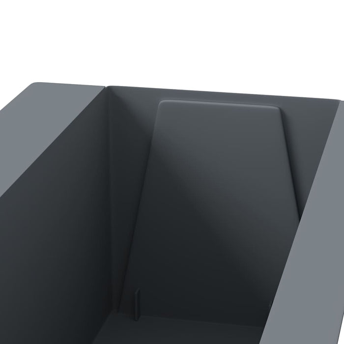 Cutii de flori pentru europaleți 12 buc. gri 36x13,5x9,5 cm PP WALTI