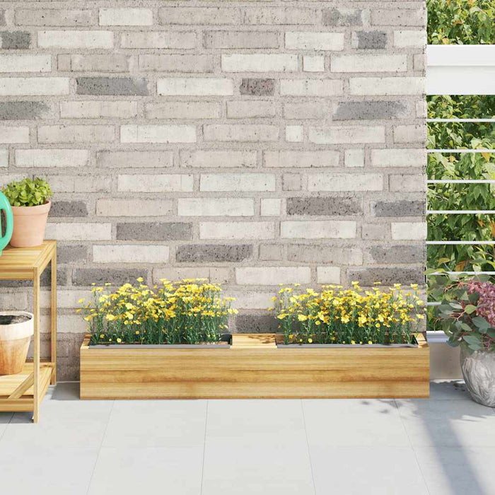 Cutii de flori pentru europaleți 12 buc. gri 36x13,5x9,5 cm PP WALTI