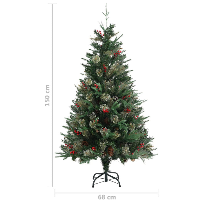 Brad de Crăciun cu conuri de pin, verde, 150 cm, PVC&PE - WALTI WALTI