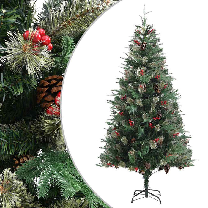 Brad de Crăciun cu conuri de pin, verde, 225 cm, PVC&PE WALTI