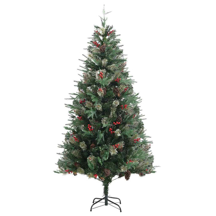 Brad de Crăciun cu conuri de pin, verde, 225 cm, PVC&PE WALTI