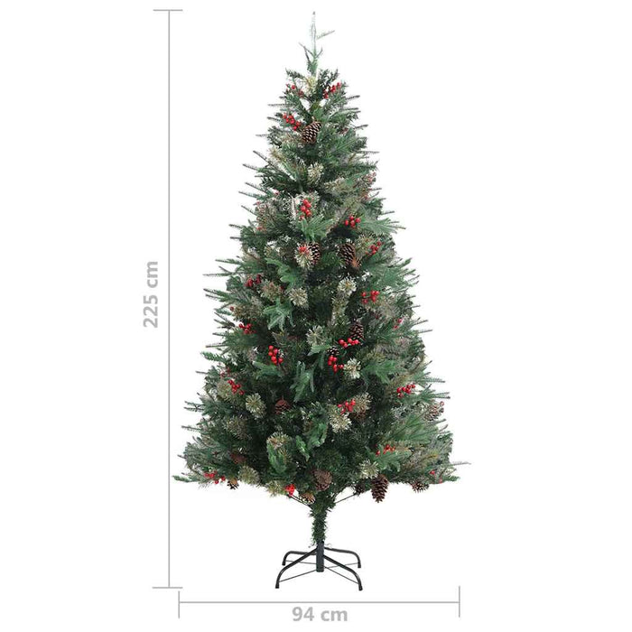 Brad de Crăciun cu conuri de pin, verde, 225 cm, PVC&PE WALTI