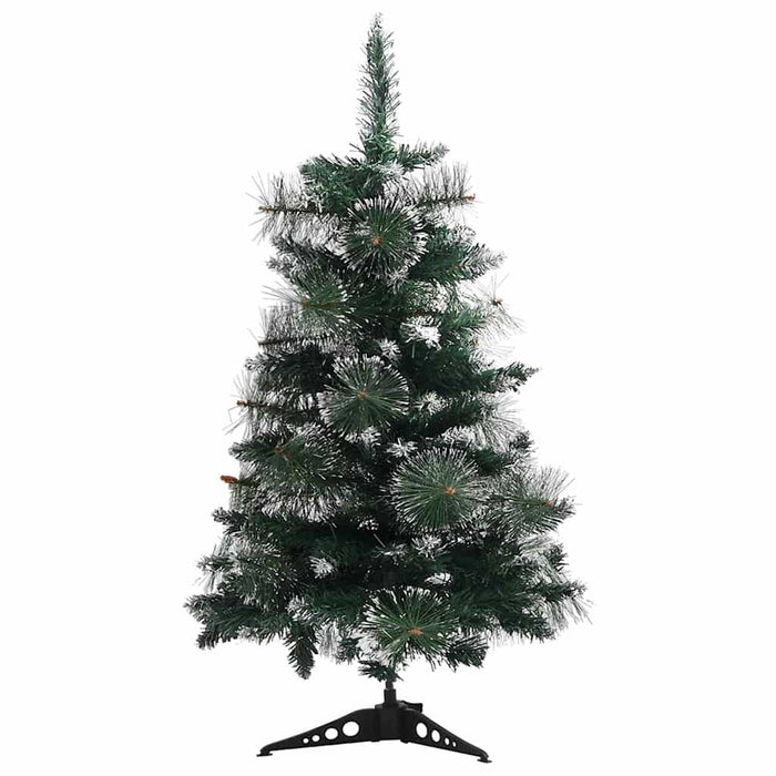 Brad de Crăciun artificial cu suport verde și alb 60 cm PVC WALTI