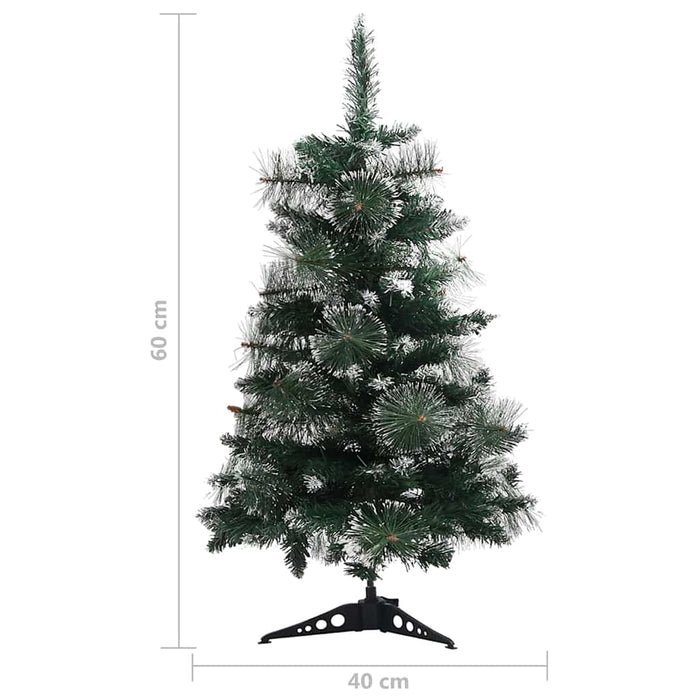 Brad de Crăciun artificial cu suport verde și alb 60 cm PVC WALTI