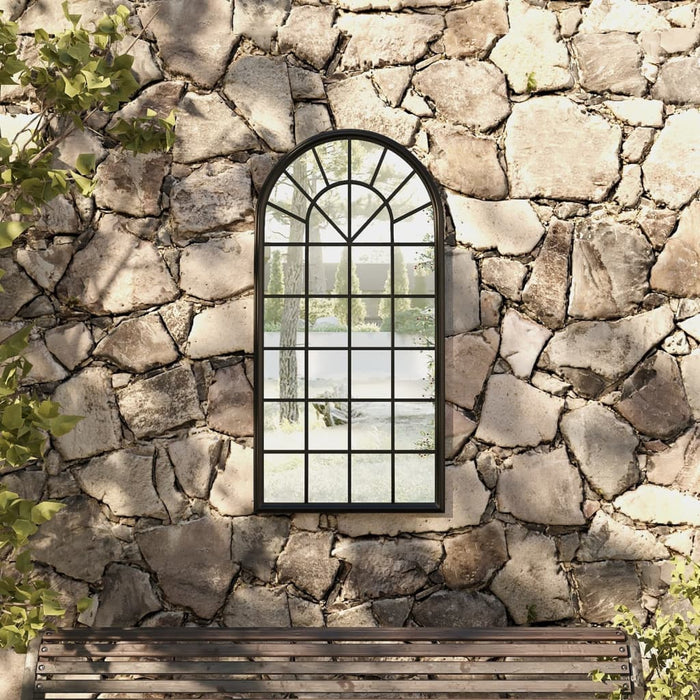 Oglindă de grădină, negru, 90x45 cm, fier, pentru uz exterior - WALTI WALTI
