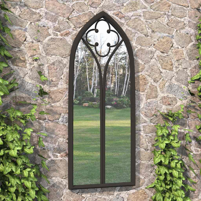 Oglindă de grădină, negru, 100x45 cm, fier, uz exterior - WALTI WALTI