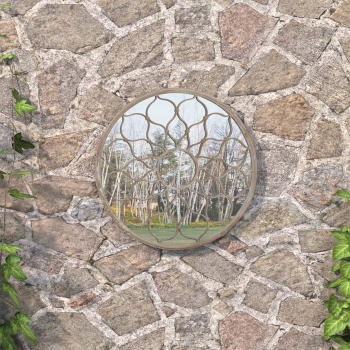 Oglindă de grădină rotundă, nisipiu, 60x3 cm, fier, uz exterior - WALTI WALTI