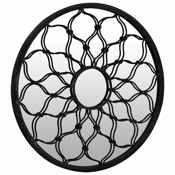 Oglindă de grădină rotundă, negru, 60x3 cm, fier, uz exterior - WALTI WALTI