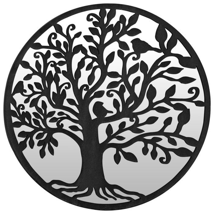 Oglindă de grădină rotundă, negru, 40x2,5 cm, fier, uz exterior - WALTI WALTI