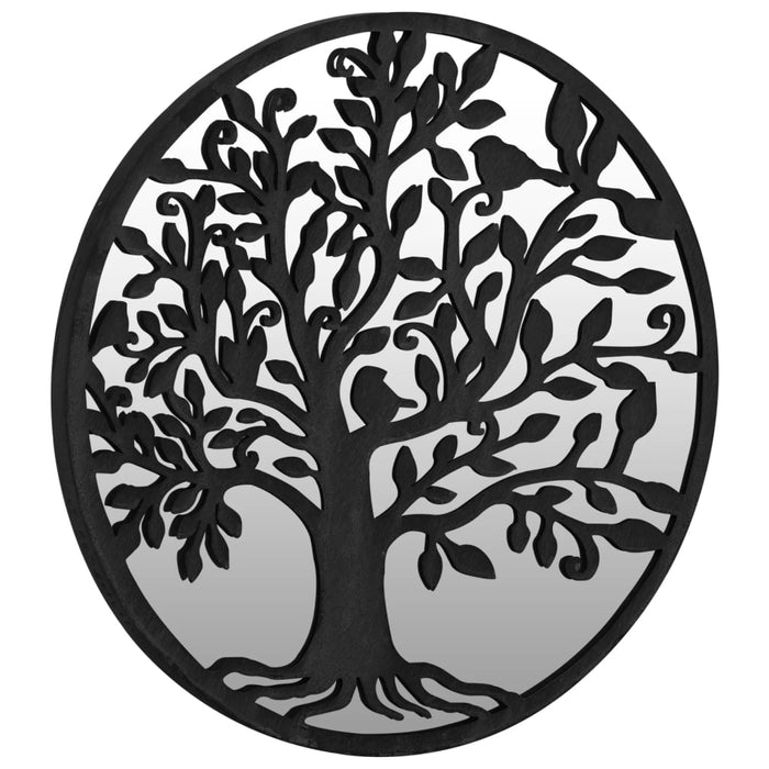 Oglindă de grădină rotundă, negru, 40x2,5 cm, fier, uz exterior - WALTI WALTI