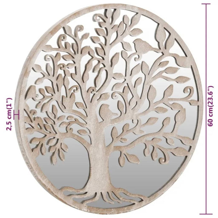 Oglindă de grădină rotundă nisipiu 60x2,5 cm, fier, uz exterior - WALTI WALTI