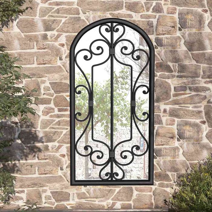 Oglindă de grădină, negru, 70x30 cm, fier, uz exterior - WALTI WALTI