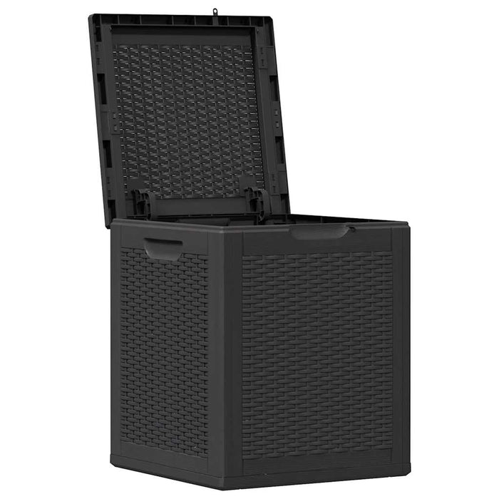 Cutie de depozitare pentru grădină, negru, 90L, PP ratan - WALTI WALTI