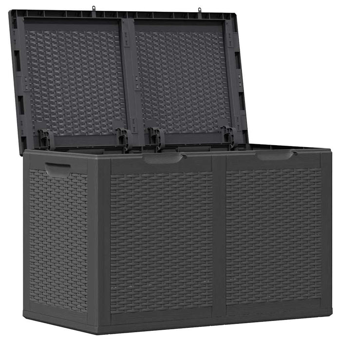 Cutie de depozitare pentru grădină, negru, 180L, PP ratan - WALTI WALTI