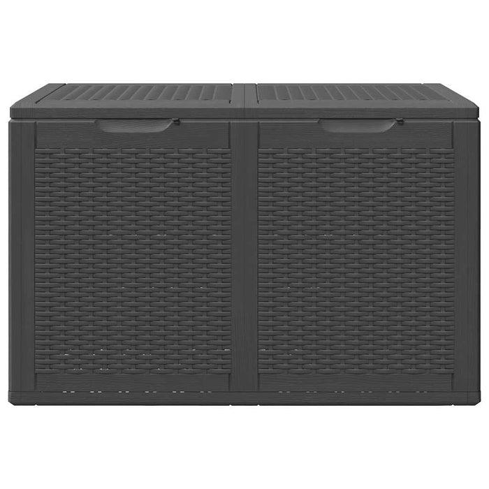 Cutie de depozitare pentru grădină, negru, 180L, PP ratan - WALTI WALTI