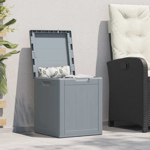 Cutie de depozitare pentru grădină, gri, 90L, aspect de lemn din PP - WALTI WALTI