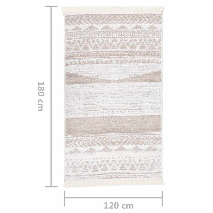 Covor, bej, 120x180 cm, bumbac WALTI