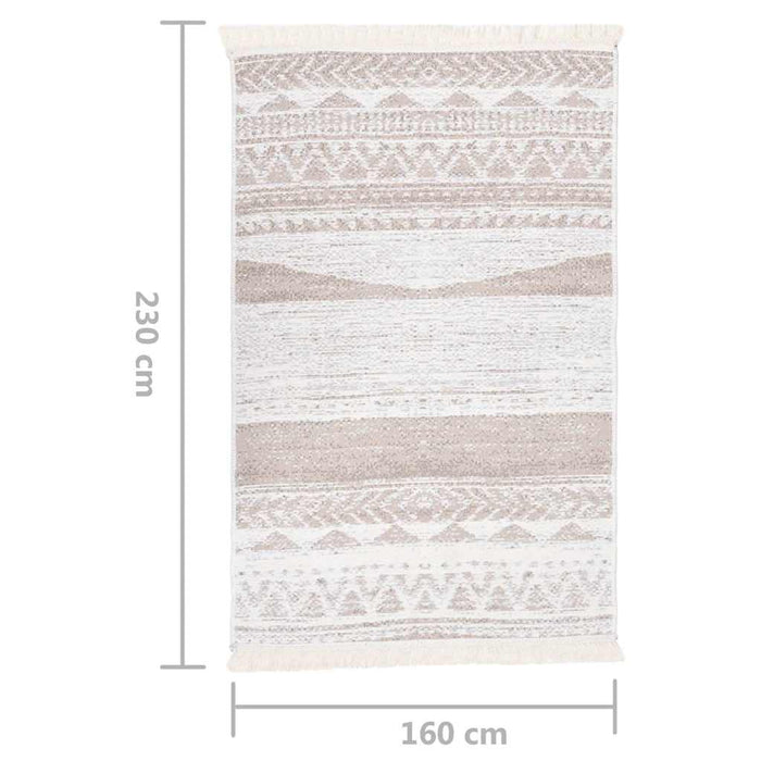 Covor, bej, 160x230 cm, bumbac WALTI