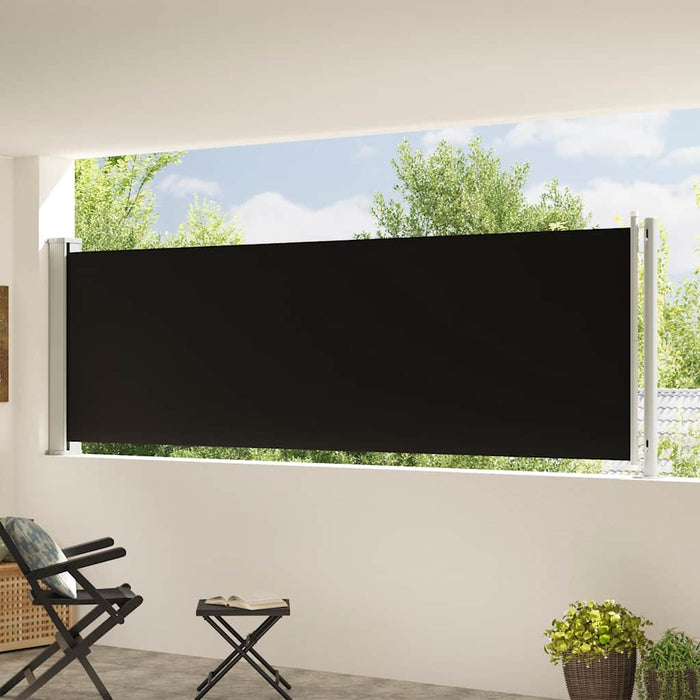 Copertină laterală retractabilă de terasă, negru, 117x600 cm - WALTI WALTI