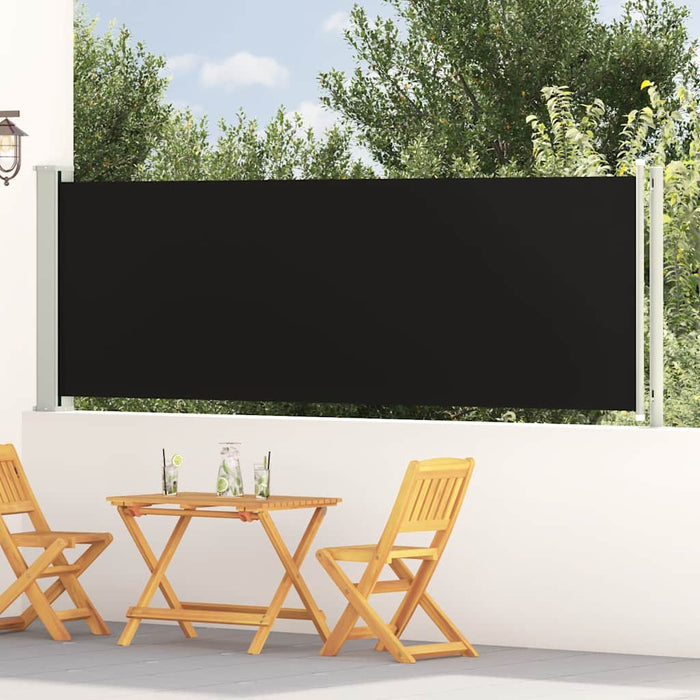 Copertină laterală retractabilă de terasă, negru, 117x600 cm - WALTI WALTI