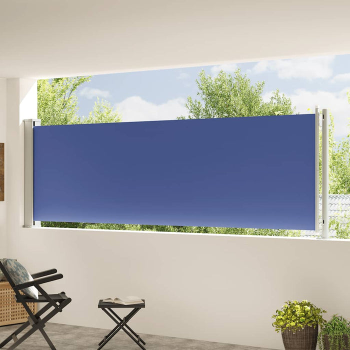 Copertină laterală retractabilă de terasă, albastru, 117x600 cm - WALTI WALTI