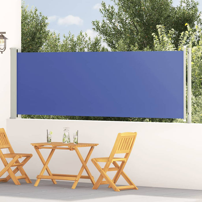Copertină laterală retractabilă de terasă, albastru, 117x600 cm - WALTI WALTI