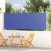 Copertină laterală retractabilă de terasă, albastru, 117x600 cm - WALTI WALTI