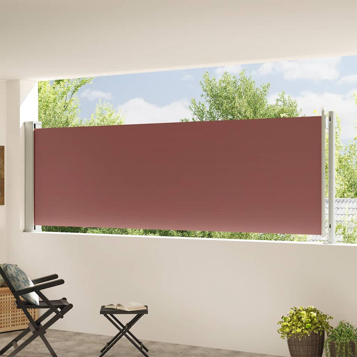 Copertină laterală retractabilă de terasă, maro, 117x600 cm - WALTI WALTI
