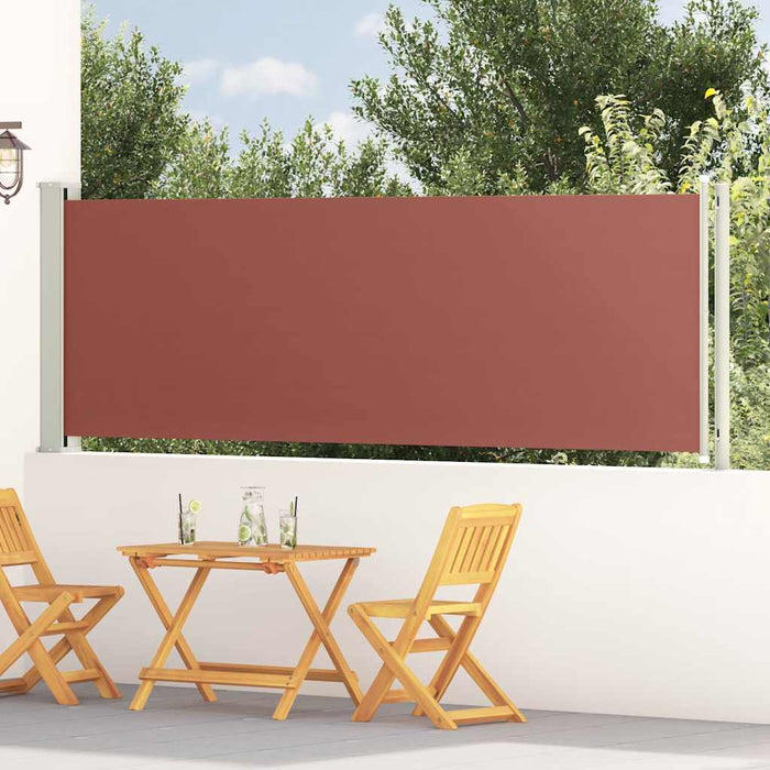 Copertină laterală retractabilă de terasă, maro, 117x600 cm - WALTI WALTI