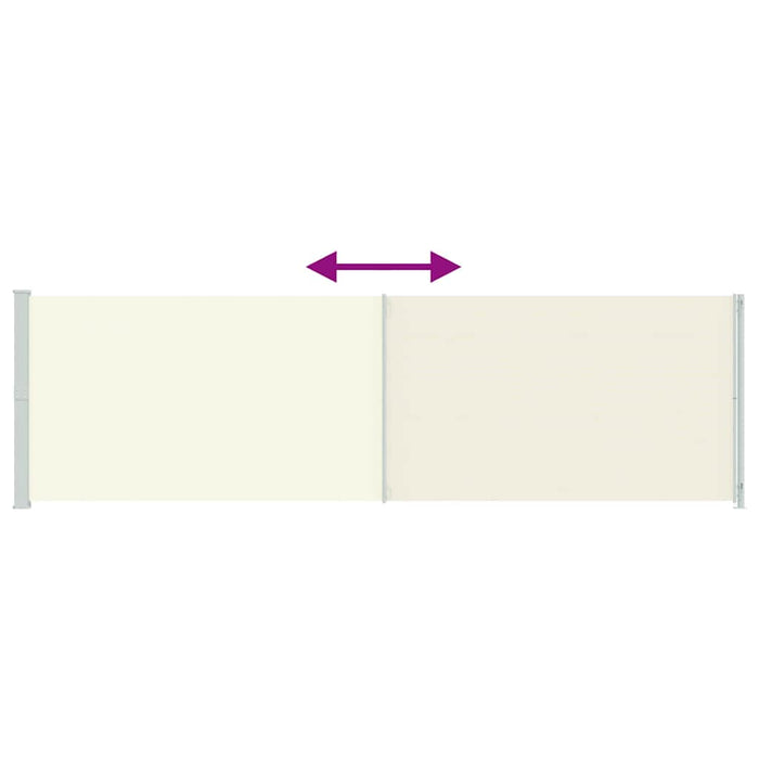 Copertină laterală retractabilă de terasă, crem, 180x600 cm - WALTI WALTI