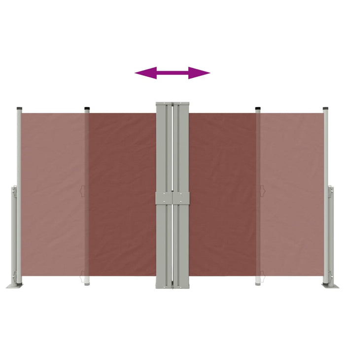 Copertină laterală retractabilă, maro, 140x1200 cm - WALTI WALTI