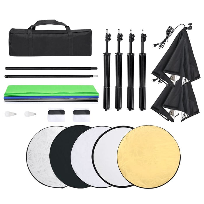 Kit de iluminat pentru studio cu fundaluri și softbox-uri - WALTI WALTI