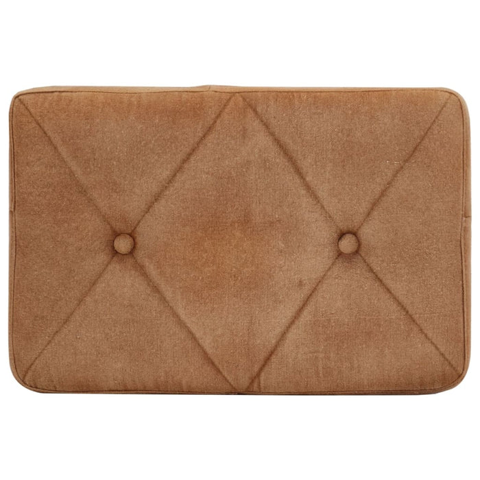 339653 vidaXL Scaun cu spătar și taburet, maro, pânză - WALTI WALTI