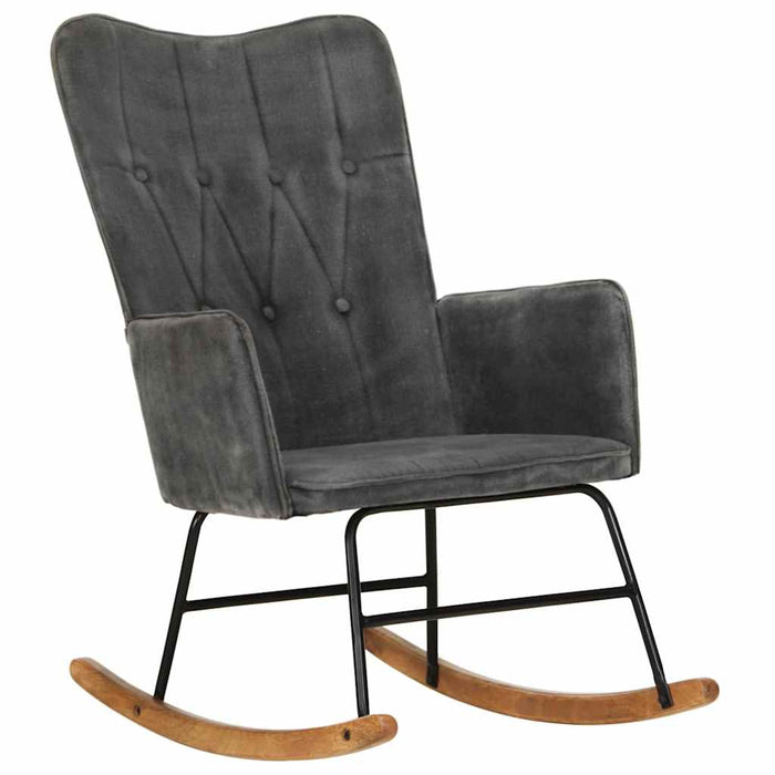 Scaun balansoar, negru vintage, pânză WALTI