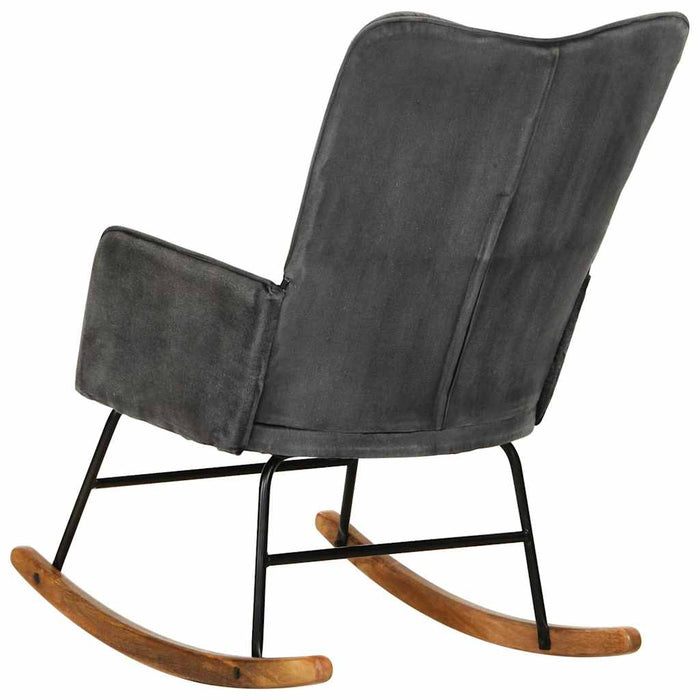 Scaun balansoar, negru vintage, pânză WALTI