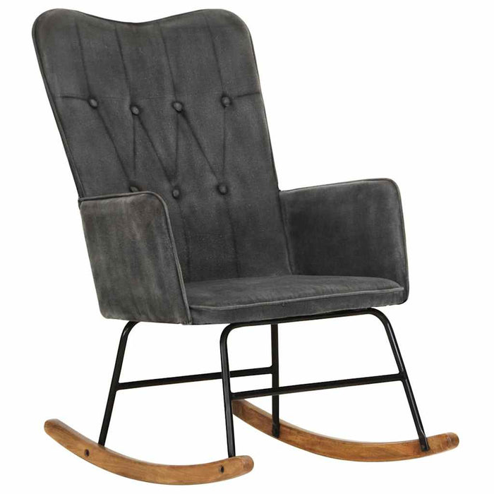 Scaun balansoar, negru vintage, pânză WALTI
