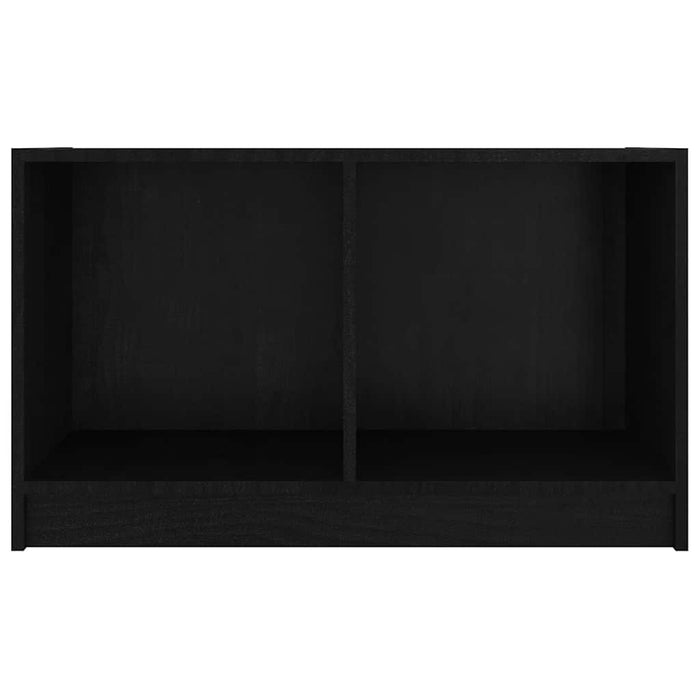 Comodă TV, negru, 70x33x42 cm, lemn masiv de pin WALTI