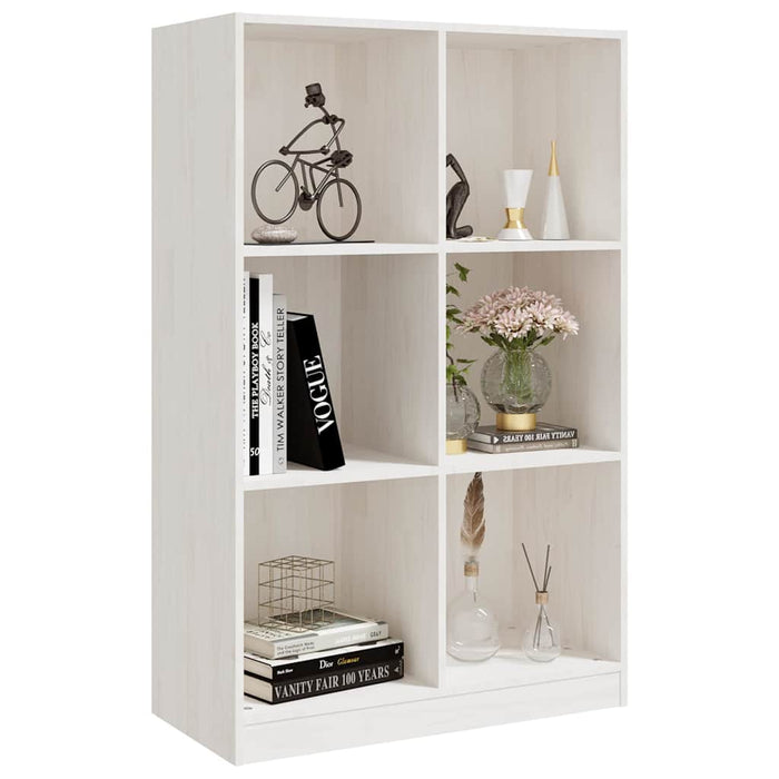 Bibliotecă, alb, 70x33x110 cm, lemn masiv de pin - WALTI WALTI