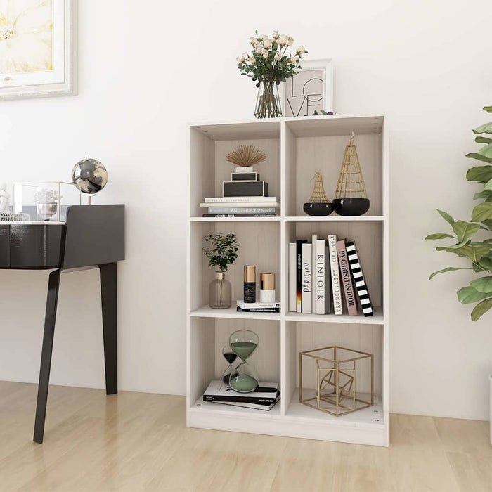Bibliotecă, alb, 70x33x110 cm, lemn masiv de pin - WALTI WALTI